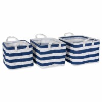 Design Imports CAMZ38354 Pe Coated Cotton & Poly Stripe Laundry Rectangle Assorted Storage Bi