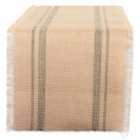Design Imports CAMZ38412 14 x 108 in. Artichoke Double Border Burlap Table Runner