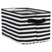 Design Imports CAMZ38445 14 x 9 x 8 in. Pe Coated Herringbone Woven Cotton Stripe Rectangle L