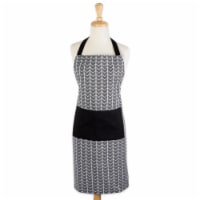 Design Imports CAMZ38559 Herringbone Chef Apron - Black & White