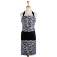 Design Imports CAMZ38569 Diamond Chef Apron - Black & White