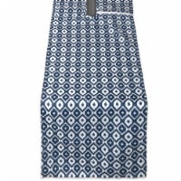 DII Blue Ikat Outdoor Table Runner With Zipper