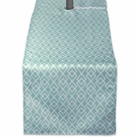 DII Aqua Diamond Outdoor Table Runner With Zipper