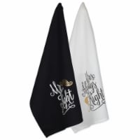 Design Imports CAMZ38745 Mr & Mrs Printed Dishtowel - Set of2