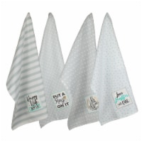 Design Imports CAMZ38748 Wedding Themed Embellished Dishtowel - Set of 4