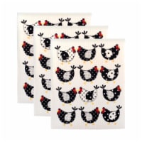 Design Imports CAMZ38801 Chickens Swedish Dishcloth - Set of 4