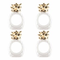 Design Imports CAMZ38805 Gold Pineapple Napkin Ring - Set of 4