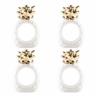 Design Imports CAMZ38805 Gold Pineapple Napkin Ring - Set of 4