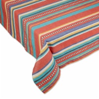 European Soaps Verano Stripe Tablecloth 52 in x 52 in
