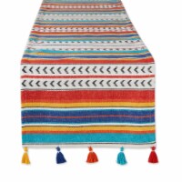 European Soaps Tasseled Table Runner - Picante Stripe