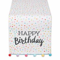 European Soaps Happy Birthday Embellished Table Runner