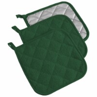 Dii Dark Green Terry Potholder (Set Of 3)