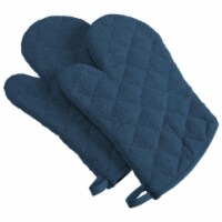 DII Blue Terry Oven Mitt (Set of 2)