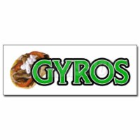 SignMission D-12 Gyros 12 in. Gyros Decal Sticker