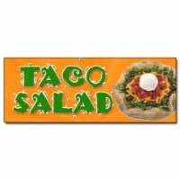 SignMission D-36 Taco Salad 36 in. Taco Salad Decal Sticker - Mexican Food Restaurant