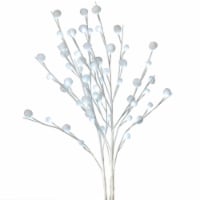Midwest Set of 3 White LED Lighted Snowball Christmas Sprays 30