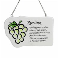 Midwest 4 White and Green Riesling Wine Grape Plaque Ceramic Christmas Ornament