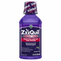 ZzzQuil Nighttime Pain Relief Sleep Aid Liquid, (Pack of 12)