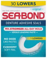 Sea Bond Secure Denture Adhesive Seals, Original Lowers, 30 Count (Pack of 10)