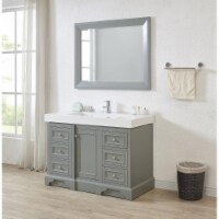 InVanity G48S-108E-AR 48 in. Avalon Grey Single Vanity with Ramp Style Sink