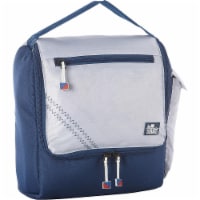 Sailor Bags Spinnaker Insulated Soft Lunch Box Grey with Blue Trim, Silver