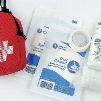 First Aid Only First Aid Kit,Portable,Red,Fabric  3019