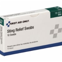 First Aid Only Sting Relief Swabs,PK10  19-001