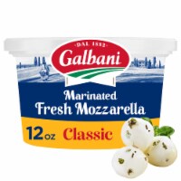 Galbani Classic Herbs Marinated Fresh Mozzarella (Ciliegine) Cup, 12 oz Perspective: Main