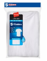 Hanes® Ultimate Boys' Crew T-Shirts - 5 Pack - White Perspective: Main