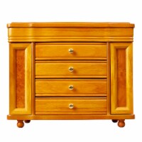 Mele & Co. Josephine Wooden Jewelry Box in Oak Finish