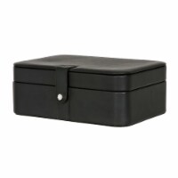 Mele and Co Lila Forty-Eight Section Jewelry Box in Black Vegan Leather