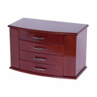 Mele Designs Sutton Upright Jewelry Box in Dark Burlwood Walnut Finish