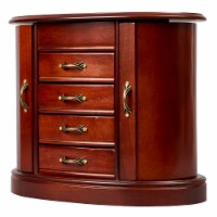 Mele & Co. Heloise Wooden Jewelry Box in Walnut Finish