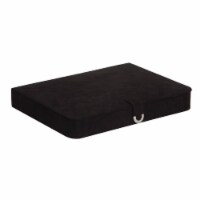 Mele and Co Cameron Plush Fabric Jewelry Box with Thirty-Five Sections in Black