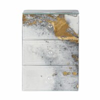 Mele & Co. Maura Marbled Glass Jewelry Box with Gold Accents