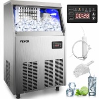 60Kg Commercial Ice Maker Ice Cube Maker Ice Cream Maker 132Lbs 24Hrs Steel Auto