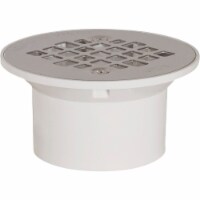 Sioux Chief 2 In. x 3 In. PVC/Stainless Steel Screw Floor Drain 840-2PPK