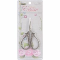 Sullivans Heirloom Embroidery Scissors 4 -Antique Silver Teardrop Handle
