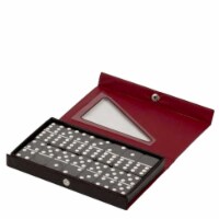 Double 6 Standard Dominoes Vinyl Case | Black