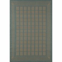 9 x 13 ft. Plymouth Collection Basket Flat Woven Indoor & Outdoor Area Rug, Blue