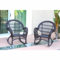 W00208-R-2 Espresso Wicker Rocker Chair - Set of 2 Perspective: Main