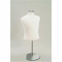BFHM-C-M Male Jersey Metal Half Form with Metal Round Countertop Base & Neck Block