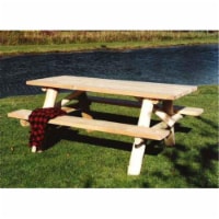 Picnic Table with Attached Benches, 6 ft.