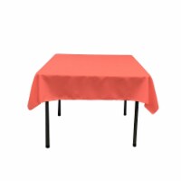 TCpop52x52-CoralP55 Polyester Poplin Square Tablecloth, Coral - 52 x 52 in.
