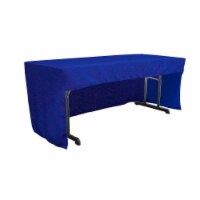 TCpop-OB-fit-72x30x30-RoyalP50 1.95 lbs Open Back Polyester Poplin Fitted Tablecloth, Royal