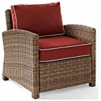 Bradenton Outdoor Wicker Arm Chair, Sangria