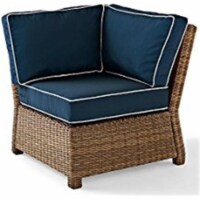 Bradenton Outdoor Wicker Sectional Corner Chair, Navy