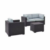 Biscayne 4 Piece Outdoor Wicker Seating Set - Mist