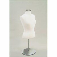 BFHF-C-M Female Jersey Metal Half Form with Metal Round Countertop Base & Neck Block