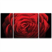 48 X 24 in. Midnight Rose 3-Paneled Handmade Metal Wall Art